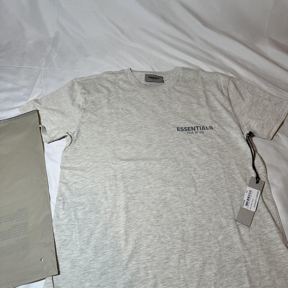 Essentials Men's Light Gray Short Sleeve Tee - Picture 1 of 5